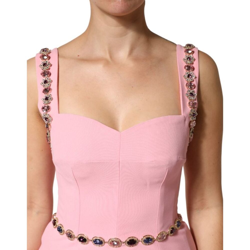 Dolce & Gabbana Pink Crystal Sheath Mermaid LongGown Women's Dress - Picture 4 of 5